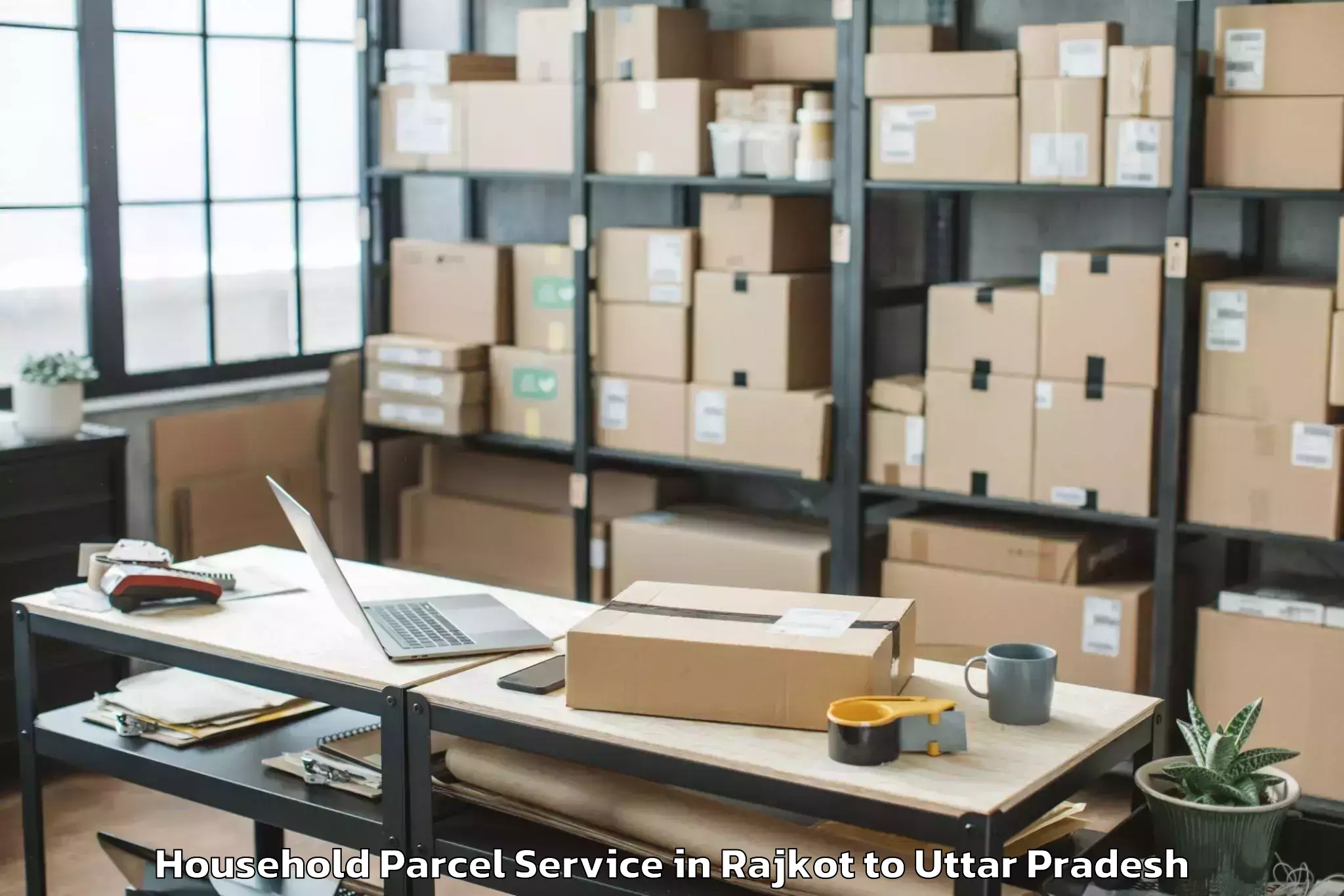 Professional Rajkot to Jagadguru Rambhadracharya Hand Household Parcel